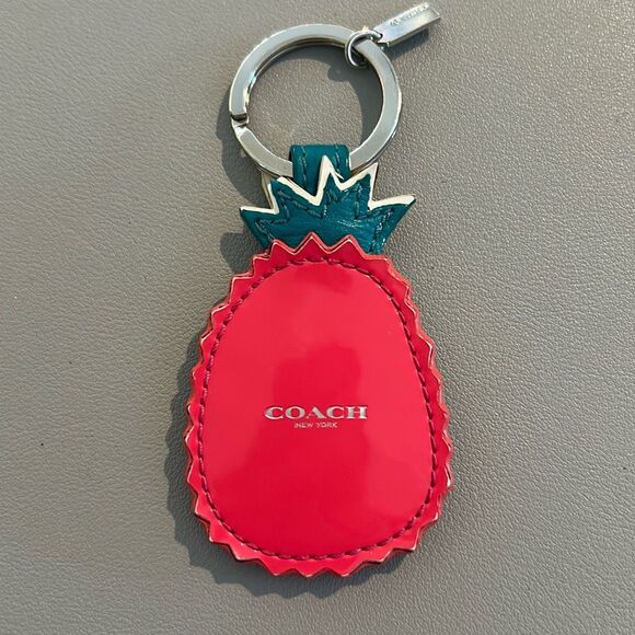COACH Red Pineapple Vintage Keychain - Picture 2 of 4